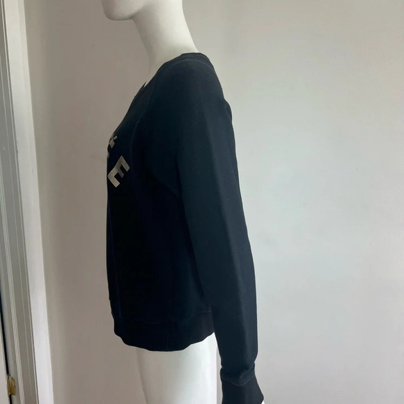 MOTHER The Big Easy Crewneck Pullover Sweatshirt Soirée  Black Gold Small - Picture 3 of 9